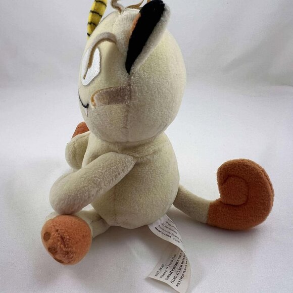Vintage Pokemon Meowth Plush 7" Nintendo Creatures Game Freak 1998 - Picture 3 of 4